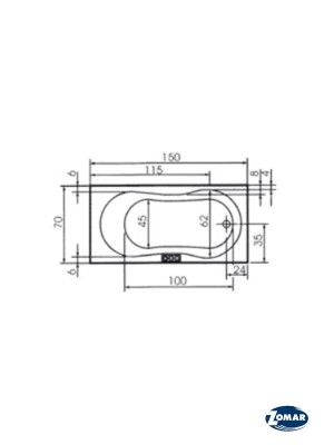 KADA MARTA 150X70 LUX P-M